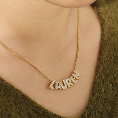 3D Bubble Name Necklace Balloon Letter Pendant Valentine’s Day Gift For Her - 7