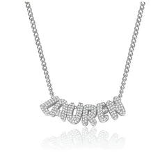 3D Bubble Name Necklace Balloon Letter Pendant Valentine’s Day Gift For Her - Silver / 1 letter - 7