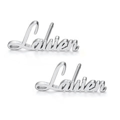 925 Sterling Silver Earrings European And American Style Personalized Name Customization Exclusive Personalized