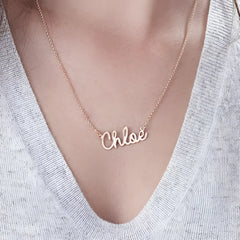 925 Sterling Silver Private Custom Necklace Letter Name Girl Customized Lettering Valentine’S Day Birthday Gift - Rose