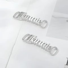 AliExpress Hot Sale Customized Name Letter Earrings Exaggerated Bamboo Joints - 7