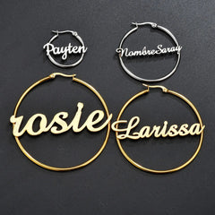 Exaggerated name earrings - 7