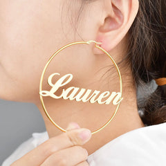 Exaggerated name earrings - 7