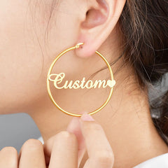 Exaggerated name earrings - 7