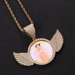 Angel Wings Photo Frame Necklace - 7