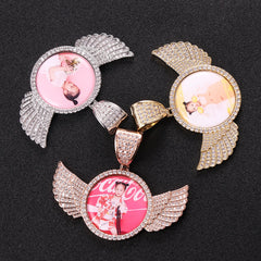 Angel Wings Photo Frame Necklace - 7