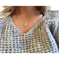 Cat And Puppy Photo Custom Necklace - Sliver - 7