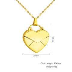Creative DIY Heart Pendant Love Photo Box Necklace - 7