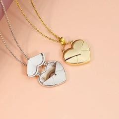 Creative DIY Heart Pendant Love Photo Box Necklace - 7