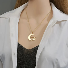 Creative Name Necklace Girl Personality Moon Star - 7