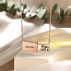 Creative Pull Out Photo Envelope Necklace - 7