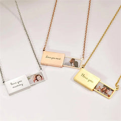 Creative Pull Out Photo Envelope Necklace - 7