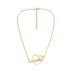 Cross-border Ins Fashion Stainless Steel English Lettering Name Cutting Pendant Trendy Titanium Steel Peach Heart Sexy