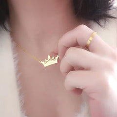 Crown Private Name Necklace