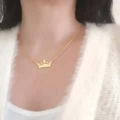 Crown Private Name Necklace