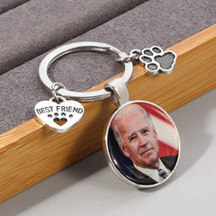 Custom DIY Pet Dog Photo Mini Heart Keychain - Silver - 7