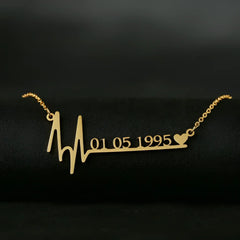 Custom heartbeat name necklace - 7