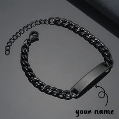 Custom Laser Engraved Bracelets Personalized Bracelet Engravable Stainless Steel Jewelry Gifts - 7