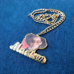 Custom Name Children’s Painting Photo Necklace Artwork - Necklace - 7