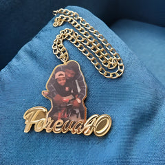 Custom Name Children’s Painting Photo Necklace Artwork - Necklace - 7