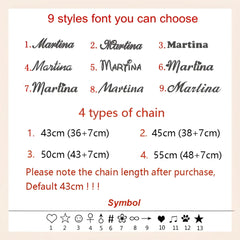 Custom Name Necklace With Heart Butterfly Personlized Namepl - 7