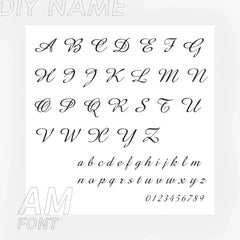 Custom Name Ring Creative DIY English Letters Titanium Steel Closed Ring - AM / Steel - 7