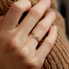 Custom Name Ring Gold Plated Couple - 7