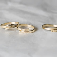 Custom Name Ring Gold Plated Couple - 7