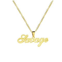 Custom Name Custom Stainless Steel Necklace 18K Gilded Letters - 7