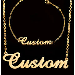 Custom Stainless Steel Name Necklace European And American 18K Personality English Letter Female Clavicle Chain - 7
