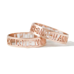 Custom Stainless Steel Name Ring Handmade Letters - 7