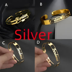 Customized Name Bracelet Personalized Custom Bangles Stainless Steel Jewelry - Name Bracelets