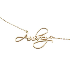 Customized Personalized Name Gold Copper Alloy Letter Pendant Necklace - Golden - Necklace
