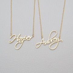 Customized Personalized Name Gold Copper Alloy Letter Pendant Necklace - Necklace