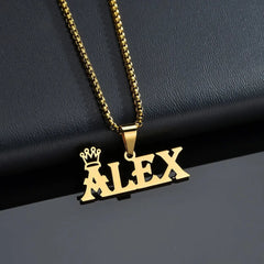 Customized Rock Style Bead Chain Personalized Name Necklace - 7