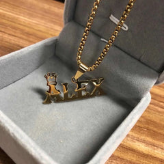 Customized Rock Style Bead Chain Personalized Name Necklace - 7