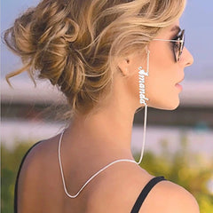 Customized Titanium Steel Name Glasses Chain Sunglasses - 7