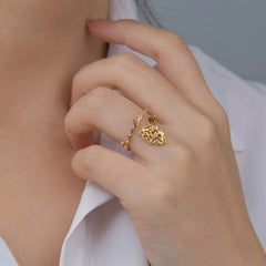 December Birthday Flower Name Ring - 7