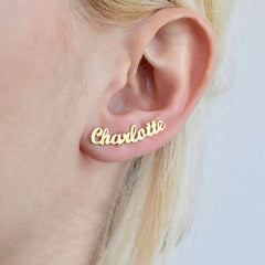 DIY custom English letter name earrings personalized custom earrings holiday gift - 7