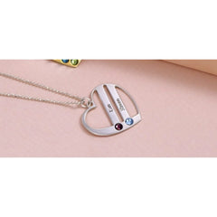 DIY Custom Engraved Name S925 Silver Diamond Necklace - 7