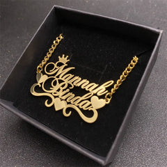 DIY Custom Multi Name Stainless Steel Necklace - 7