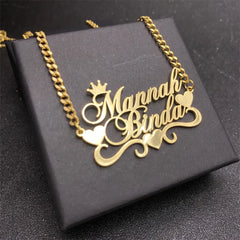 DIY Custom Multi Name Stainless Steel Necklace - 7