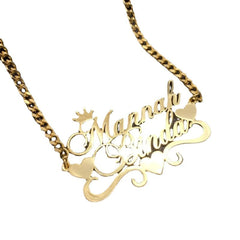 DIY Custom Multi Name Stainless Steel Necklace - Gold / 30cm - 7