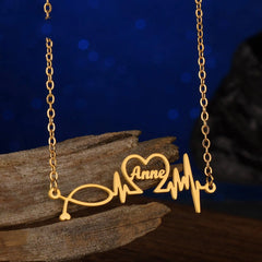 DIY Jewelry One Piece Cut Letter Name Necklace - Gold - 7