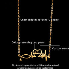 DIY Jewelry One Piece Cut Letter Name Necklace - Gold - 7