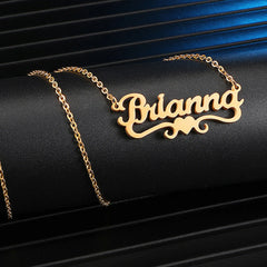 DIY Name Stainless Steel Cut Letter Necklace Ladies European And American Jewelry - 7