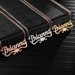 DIY Name Stainless Steel Cut Letter Necklace Ladies European And American Jewelry - 7