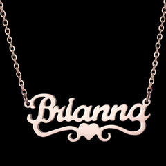 DIY Name Stainless Steel Cut Letter Necklace Ladies European And American Jewelry - 7