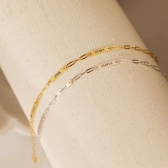 DIY Personalized English Alphabet Name Multiple Bending Cards Multiple Stainless Steel Bracelets - 7