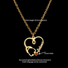 DIY Personalized Name Trend Stethoscope Stainless Steel Necklace - 7